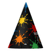 パントボールボーイズ絵を描（ばちゃばちゃ）跳ねるバースデーパーティーハット パーティーハット (左)