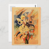 パントマイム喜劇1891年ジュールズチェレ ポストカード (正面/裏面)