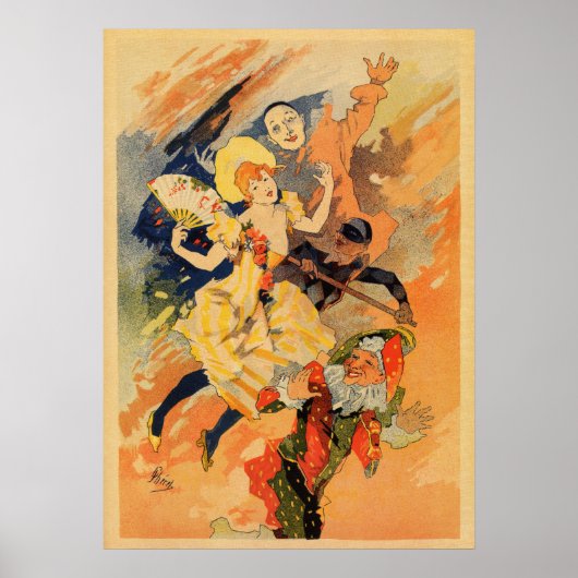 パントマイメコメディ1891年ジュールチェレ ポスター (正面)