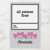 パントリパーソナライズされたエッセンシャルジャー フードラベル (シングルラベル)