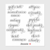 パントリファンシースパイスのラベルセットシール シール (シート)