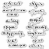 パントリファンシースパイスのラベルセットシール シール (正面)