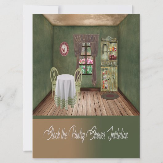 パントリーシャワー招待状を保管。コージールーム 招待状 (正面)