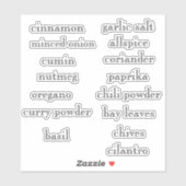 パントリースパイスセットカスタマイズ可能なシール シール (シート)