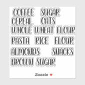 パントリーラベルオーガナイザーカスタマイズ-  シール (シート)