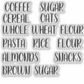 パントリーラベルオーガナイザーカスタマイズ-  シール (正面)