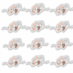 パントリー団体や組織オーガニックシェイプスクリプトステッカー シール