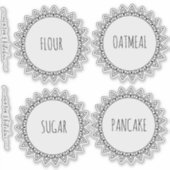 パントリー団体や組織クリーン縁どハートステッカー シール (正面)