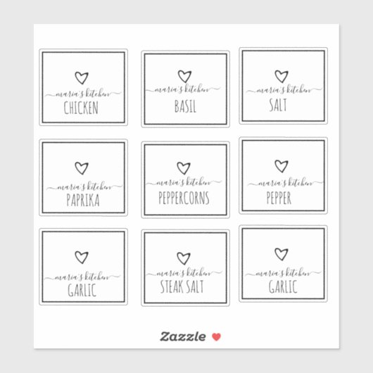 パントリー団体や組織スパイスキャビネットスクかわいらしリプト シール (シート)