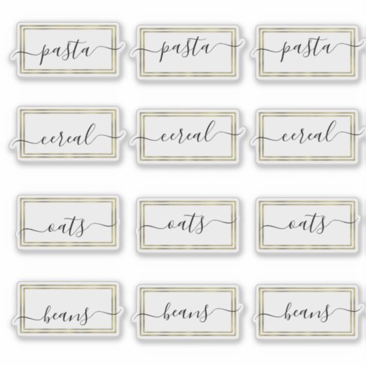 パントリー団体や組織フェイク金ゴールドスクリプト シール (正面)