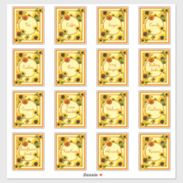 パントリー缶食品ラベルひまわりプライド シール