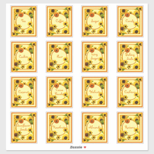 パントリー缶食品ラベルひまわりプライド シール (シート)