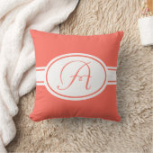 パントーンリビングサンゴモノグラム クッション (ブランケット)