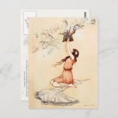 パンドかわいらしラが箱を開ける ポストカード (正面/裏面)