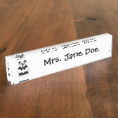 パンドラおもしろいモニウムパンダ漫画,かわいいストレスパン デスクネームプレート (側面)