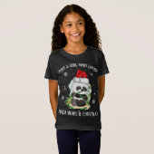 パンドラやクリスマスを愛する女の子 Tシャツ (正面フル)