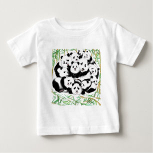 パンドラベビーTシャツファミリーパンダ ベビーTシャツ