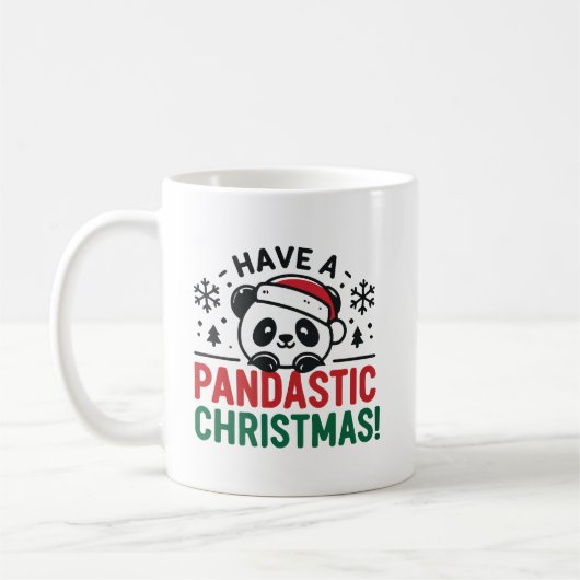 パンドラ(PANDA)のクリスマスパンダの休日を過ごす コーヒーマグカップ (左)