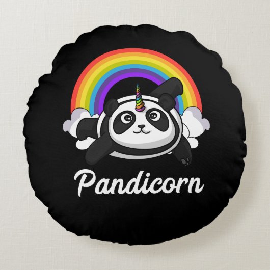 パンドラ(PANDA)クマUnicorn魔法の虹 ラウンドクッション (正面)