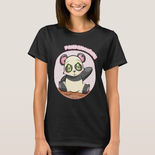 パンドラ(PANDAMONIUM)かわいいパンダTシャツ日本桜Tシャツ Tシャツ (正面)