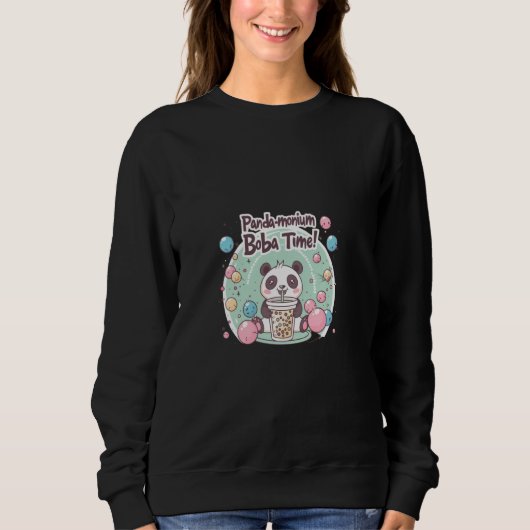 パンドラ(PANDAMONIUM)ボバータイム! スウェットシャツ (正面)