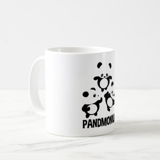 パンドラ(PANDAMONIUM)Tシャツパおもしろいンダベアープンティー コーヒーマグカップ (正面左)