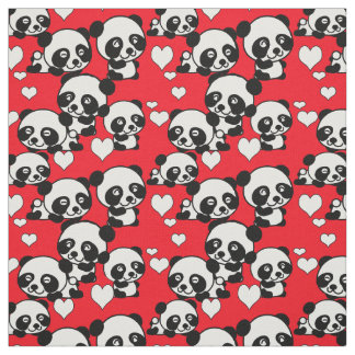パンドラ(PANDAS)とハートバレンタイン生地 ファブリック