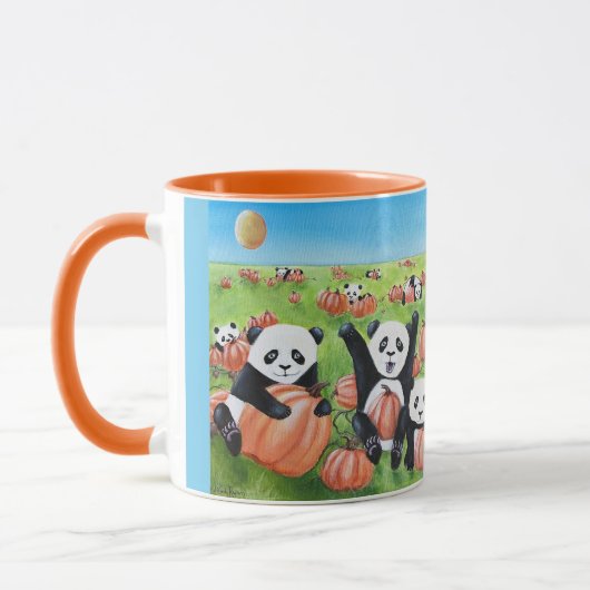 パンドラ(PANDAS)とパンプキンス(PUMPKINS)秋 マグカップ (左)