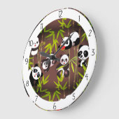 パンドラ(pandas)ファミリー ラージ壁時計 (傾斜)