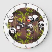 パンドラ(pandas)ファミリー ラージ壁時計 (正面)