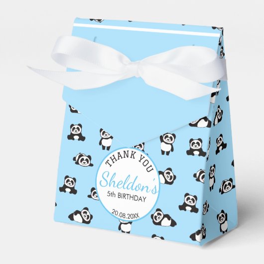 パンドラ(PANDAS)水玉模様誕生日パーティー フェイバーボックス (正面サイド)