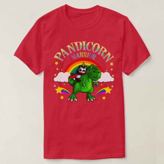 パンドラ(PANDICORN)戦士パンダベアTレックス恐竜 Tシャツ (デザイン正面)