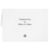 パンドラ(PANDORA)のボックスカード (裏面横)