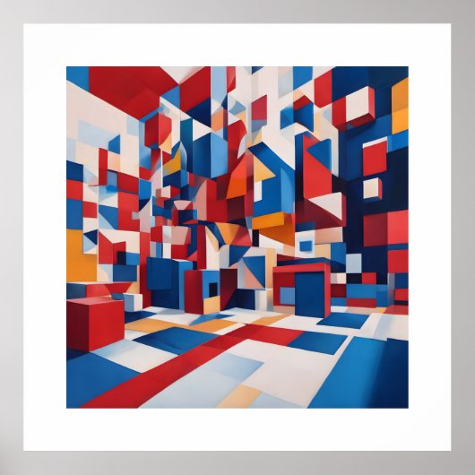 パンドラ(PANDORA)のボックス抽象芸術アートプリント ポスター (正面)