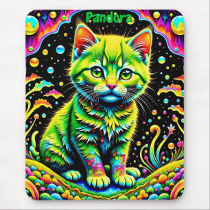 パンドラ(PANDORA)サイケデリック ～猫～すごい！～マウスパッド マウスパッド