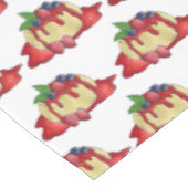 パンナコッタフレッシュフルーツフードイタリアンデザート テーブルクロス (アングル)