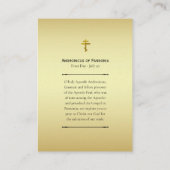 パンノニア正統祈りの言葉カードのセント・アンドロニクス プレイスカード (裏面)