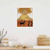 パンパイパー、ポールの「レ・ミトス」からのイラストレーション ポスター (キッチン)