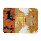 パンパイパー、ポールの「レ・ミトス」からのイラストレーション マグネット (横)