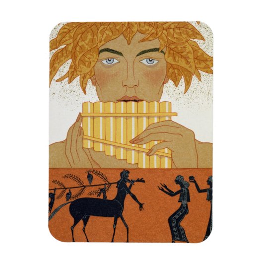 パンパイパー、ポールの「レ・ミトス」からのイラストレーション マグネット (縦)