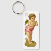 パンパイプとヴィンテージクリスマス、ミュージシャンエンジェル キーホルダー (正面)