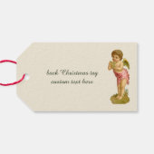 パンパイプとヴィンテージクリスマス、ミュージシャンエンジェル ギフトタグ (裏面横)