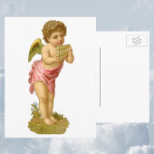 パンパイプとヴィンテージクリスマス、ミュージシャンエンジェル シーズンポストカード