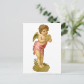 パンパイプとヴィンテージクリスマス、ミュージシャンエンジェル シーズンポストカード (スタンド正面)