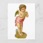 パンパイプとヴィンテージクリスマス、ミュージシャンエンジェル シーズンポストカード (正面)