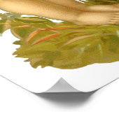 パンパイプとヴィンテージクリスマス、ミュージシャンエンジェル ポスター (角)