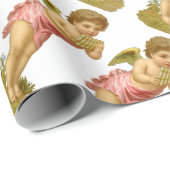 パンパイプとヴィンテージクリスマス、ミュージシャンエンジェル ラッピングペーパー (ロールコーナー)