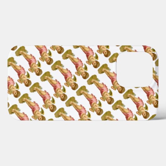 パンパイプとヴィンテージクリスマス、ミュージシャンエンジェル Case-Mate iPhoneケース (裏面 (横))