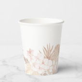 パンパエレガントスグラスピンクモダンフローラ 紙コップ (裏面)