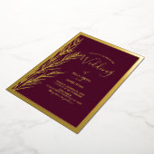 パンパエレガントスグラスフォトウェディングパーティー 箔招待状 (回転した状態)